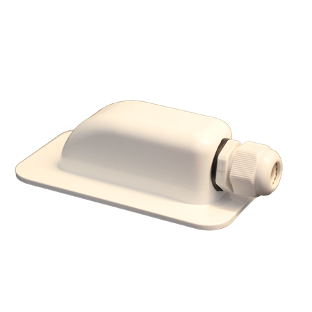 Kabelgenomföring enkel vit stor